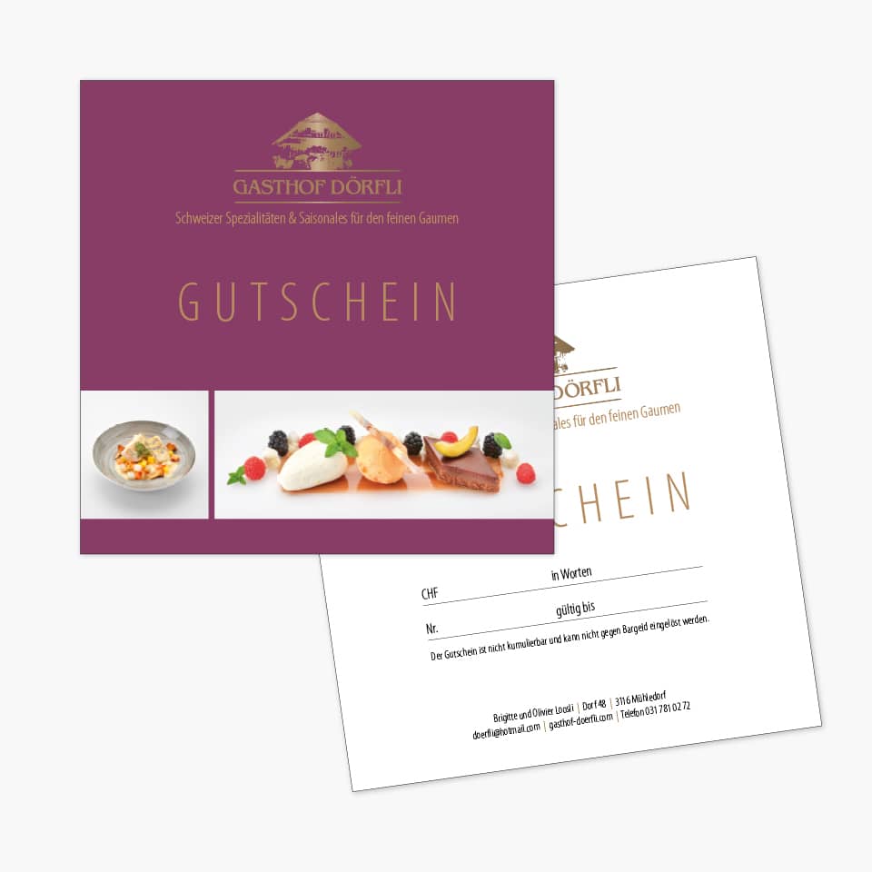 Restaurant Gasthof-Dörfli Gutschein