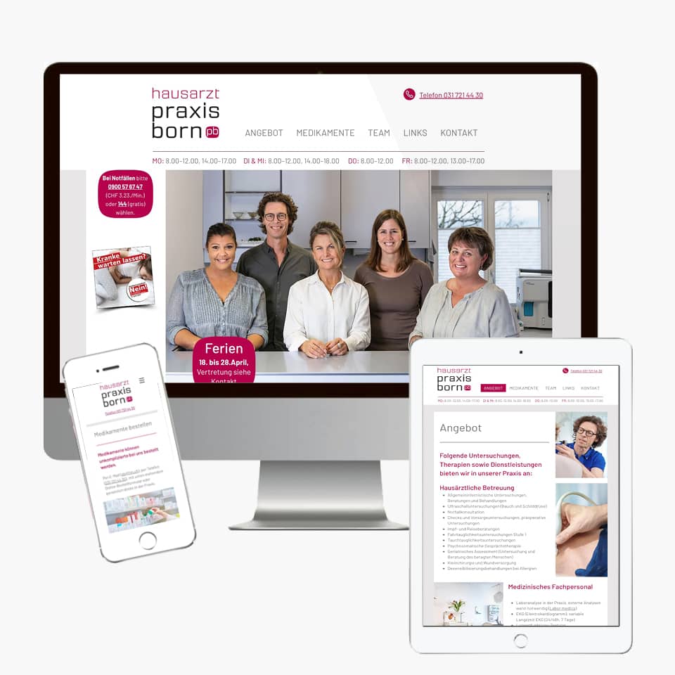 Website erstellen lassen hat die Hausartzpraxis Born bei omstructur