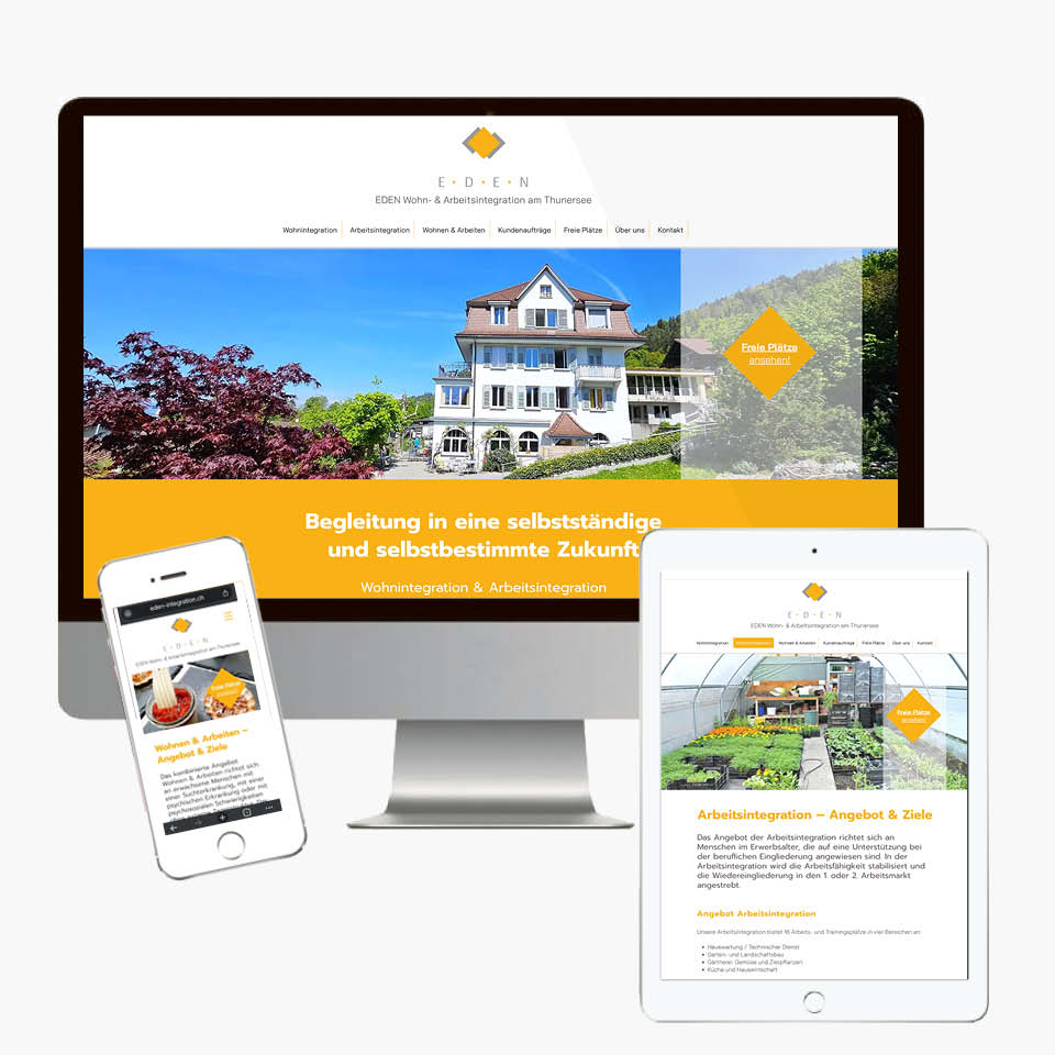 EDEN Hilterfingen Webdesign omstructur